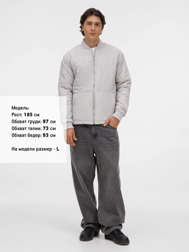 Куртка унисекс Warmbridge, светло-серая Куртка унисекс Warmbridge, светло-серая