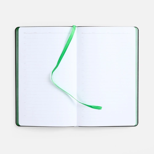 Ежедневник Nice Twice, недатированный, черный с ярко-зеленым Ежедневник Nice Twice, недатированный, черный с ярко-зеленым