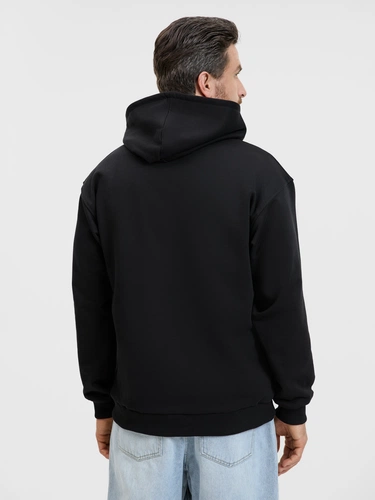 Худи унисекс оверсайз Songo, черное Худи унисекс оверсайз Songo, черное