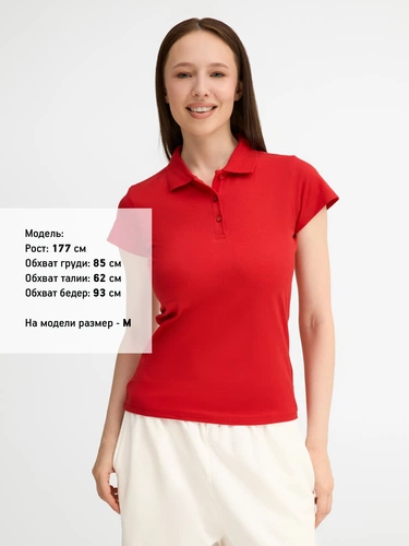 Рубашка поло женская Prescott Women 170, красная Рубашка поло женская Prescott Women 170, красная