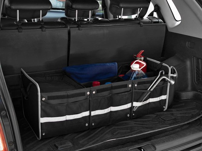 Органайзер в багажник с сумкой-холодильником Arranger, черный с серым Органайзер в багажник с сумкой-холодильником Arranger, черный с серым