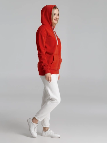 Толстовка на молнии с капюшоном Unit Siverga Heavy, красная Толстовка на молнии с капюшоном Unit Siverga Heavy, красная