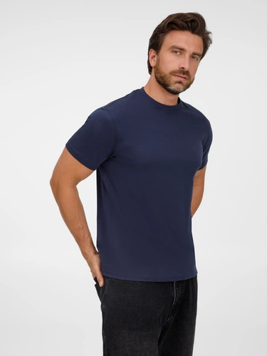 Футболка унисекс T-Bolka 180, темно-синяя Футболка унисекс T-Bolka 180, темно-синяя