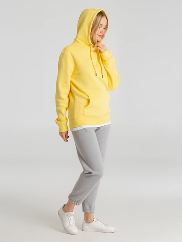 Толстовка с капюшоном унисекс King, желтая Толстовка с капюшоном унисекс King, желтая