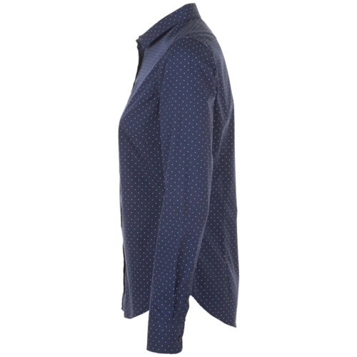 Рубашка женская Becker Women, темно-синяя с белым Рубашка женская Becker Women, темно-синяя с белым