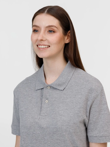 Рубашка поло унисекс Pacific, серый меланж Рубашка поло унисекс Pacific, серый меланж