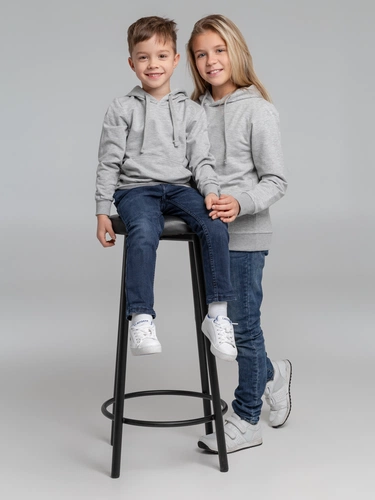 Толстовка с капюшоном детская Kirenga Kids, серый меланж Толстовка с капюшоном детская Kirenga Kids, серый меланж
