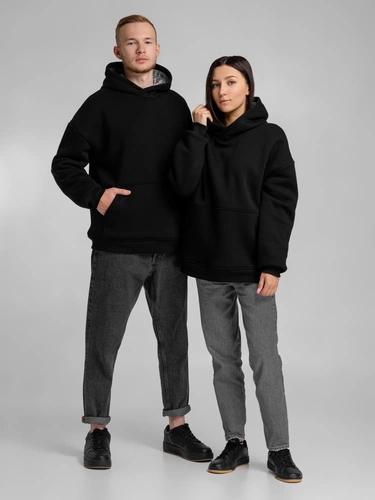 Худи Furry Oversize, черное Худи Furry Oversize, черное