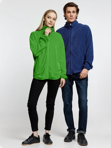 Куртка флисовая унисекс Fliska, зеленое яблоко Куртка флисовая унисекс Fliska, зеленое яблоко