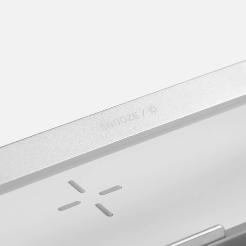 Колонка с часами и беспроводной зарядкой Veske ver.2, серая Колонка с часами и беспроводной зарядкой Veske ver.2, серая