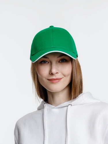 Бейсболка Spiker, зеленая с белым Бейсболка Spiker, зеленая с белым
