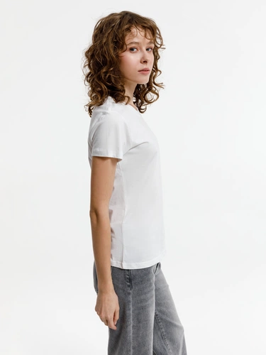 Футболка женская T-bolka Lady, белая (белоснежная) Футболка женская T-bolka Lady, белая (белоснежная)