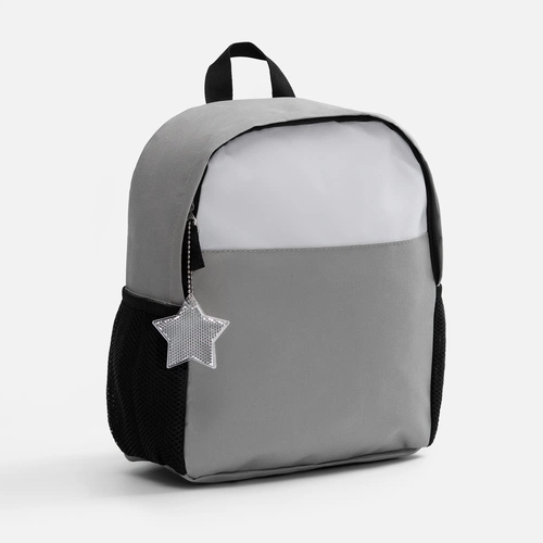 Пешеходный светоотражатель с цепочкой «Звезда», белый Пешеходный светоотражатель с цепочкой «Звезда», белый