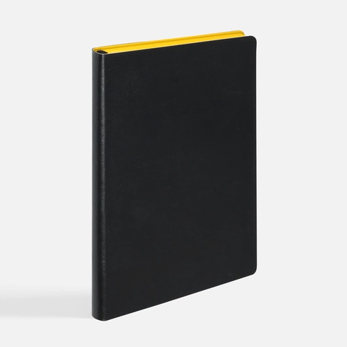 Ежедневник Doppio, недатированный, черный с желтым Ежедневник Doppio, недатированный, черный с желтым