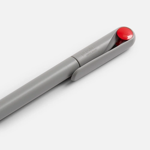 Ручка шариковая Prodir DS1 TMM Dot, серая с красным Ручка шариковая Prodir DS1 TMM Dot, серая с красным