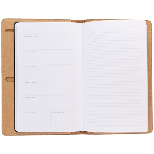 Еженедельник-портфолио Remini, недатированный, бежевый Еженедельник-портфолио Remini, недатированный, бежевый