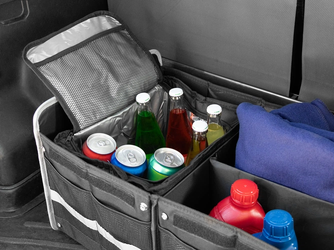 Органайзер в багажник с сумкой-холодильником Arranger, черный с серым Органайзер в багажник с сумкой-холодильником Arranger, черный с серым