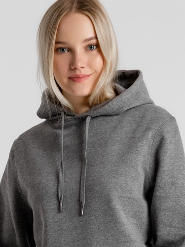 Толстовка с капюшоном унисекс King, темно-серый меланж Толстовка с капюшоном унисекс King, темно-серый меланж