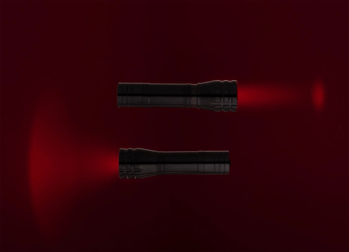 Фонарик с фокусировкой луча Beaming, черный Фонарик с фокусировкой луча Beaming, черный