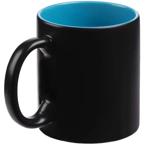 Кружка-хамелеон On Display, матовая, черная с голубым Кружка-хамелеон On Display, матовая, черная с голубым