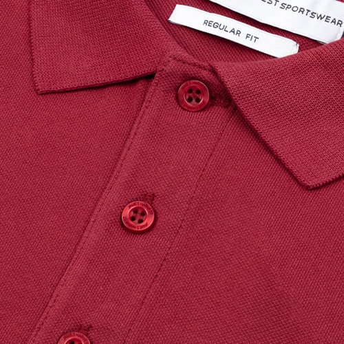 Рубашка поло мужская Neptune, вишнево-красная Рубашка поло мужская Neptune, вишнево-красная