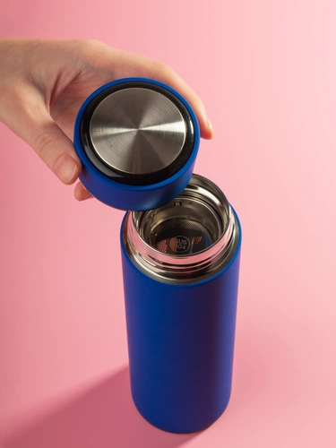 Термос с ситечком Percola, синий Термос с ситечком Percola, синий