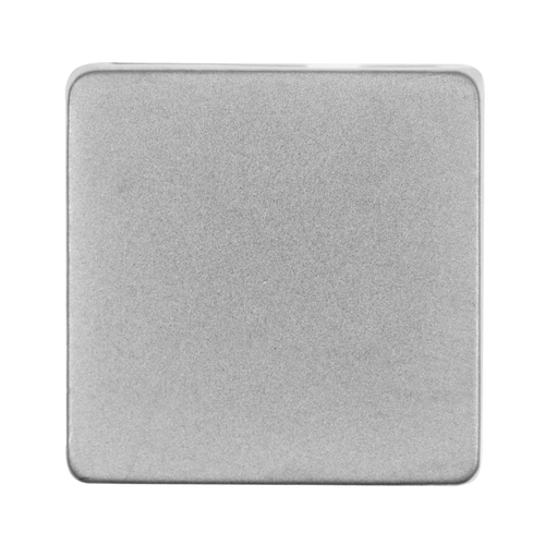 Квадратный шильдик на резинку Direct, матовый серебристый Квадратный шильдик на резинку Direct, матовый серебристый