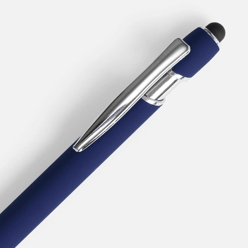 Ручка шариковая Pointer Soft Touch со стилусом, темно-синяя Ручка шариковая Pointer Soft Touch со стилусом, темно-синяя