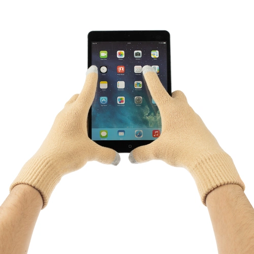 Перчатки сенсорные Urban Flow, бежевые Перчатки сенсорные Urban Flow, бежевые