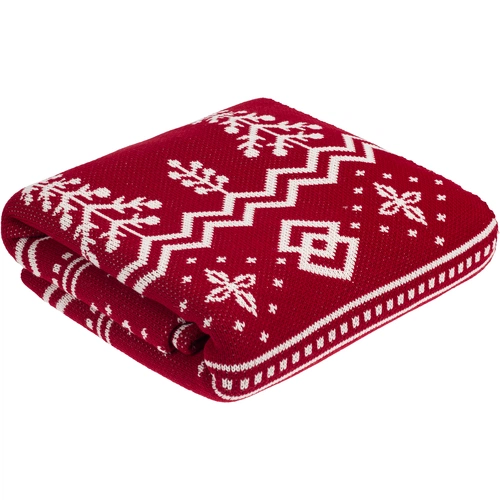 Плед Elnik, красный с молочно-белым Плед Elnik, красный с молочно-белым