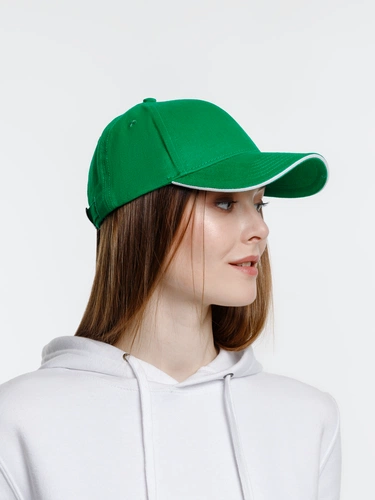 Бейсболка Spiker, зеленая с белым Бейсболка Spiker, зеленая с белым