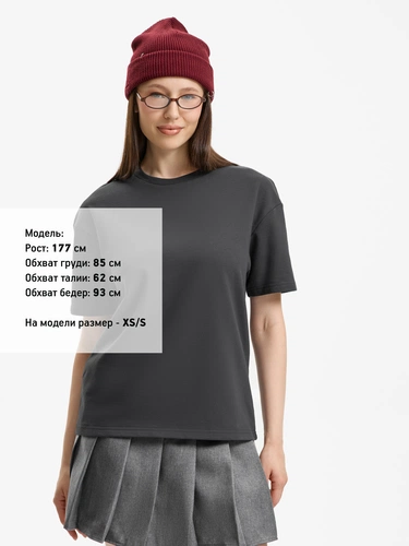 Футболка унисекс Durington, темно-серая (графит) Футболка унисекс Durington, темно-серая (графит)