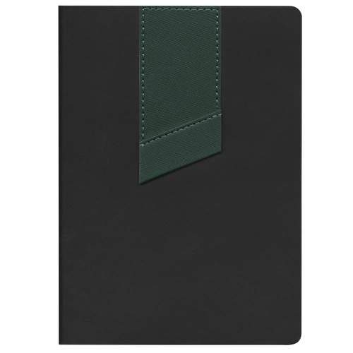 Ежедневник Bookmark, недатированный, черный с зеленым Ежедневник Bookmark, недатированный, черный с зеленым