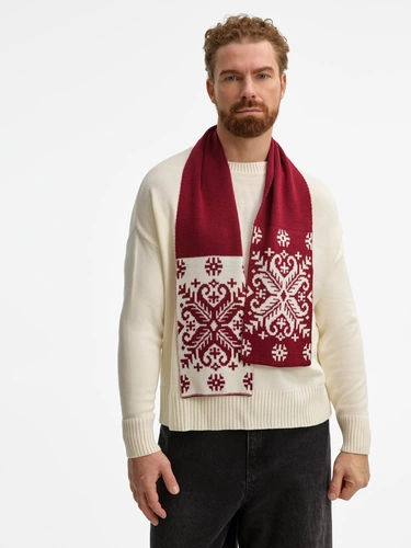 Шарф Wintertude M, красный с белым Шарф Wintertude M, красный с белым