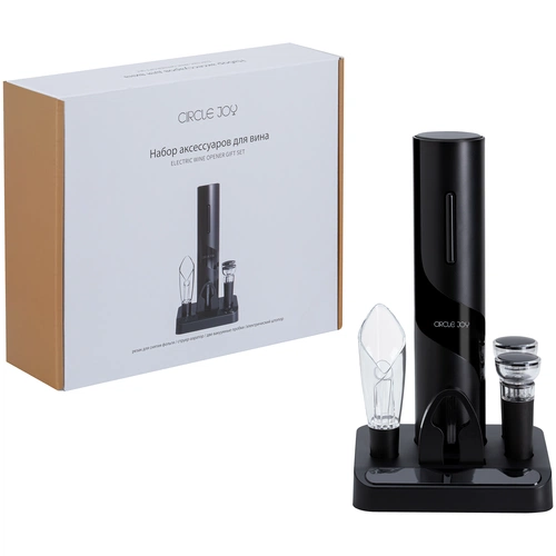 Винный набор Circle Joy Electric Wine Bottle Opener, черный Винный набор Circle Joy Electric Wine Bottle Opener, черный