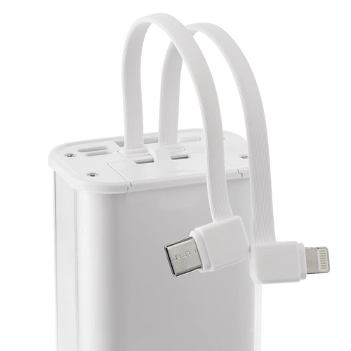 Аккумулятор с быстрой зарядкой Trellis Geek 10000 мАч, белый Аккумулятор с быстрой зарядкой Trellis Geek 10000 мАч, белый