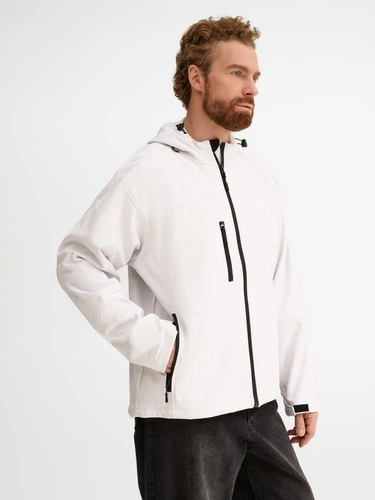 Куртка мужская с капюшоном Replay Men 340, белая Куртка мужская с капюшоном Replay Men 340, белая