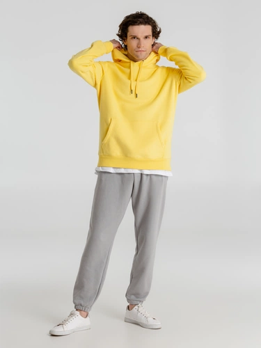 Толстовка с капюшоном унисекс King, желтая Толстовка с капюшоном унисекс King, желтая