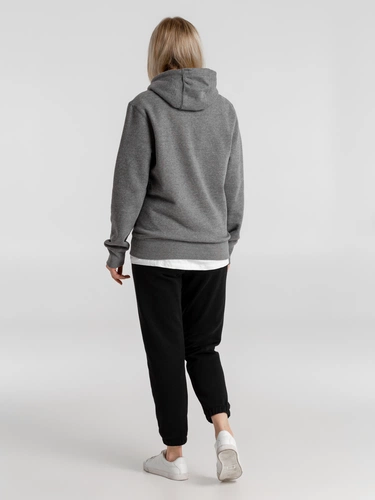 Толстовка с капюшоном унисекс King, темно-серый меланж Толстовка с капюшоном унисекс King, темно-серый меланж