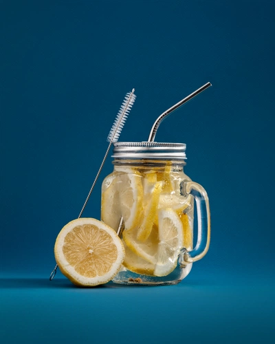 Набор Mellow, с изогнутой трубочкой, серебристый Набор Mellow, с изогнутой трубочкой, серебристый