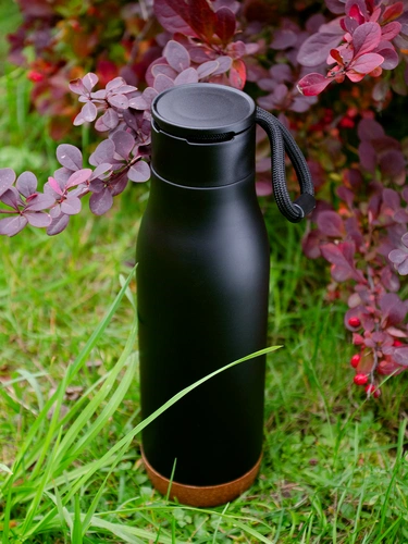 Термобутылка Steady, черная Термобутылка Steady, черная