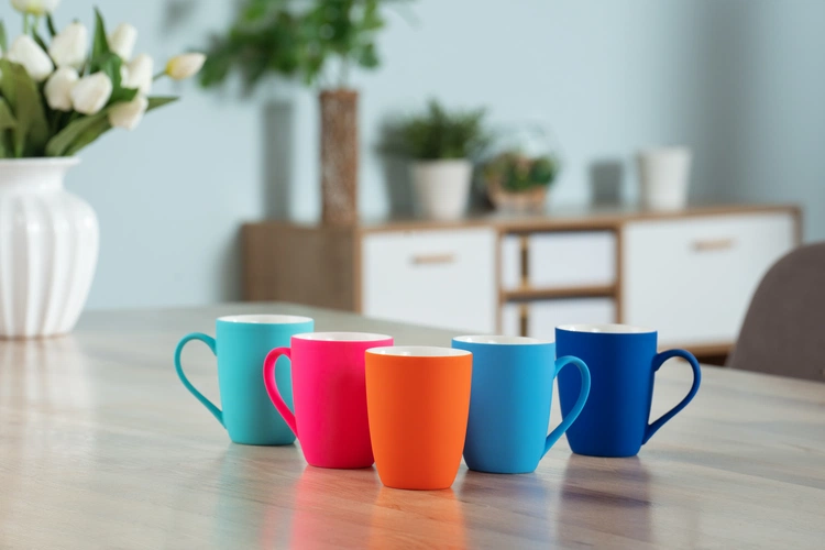 Кружка Good Morning с покрытием софт-тач, ver.2, оранжевая Кружка Good Morning с покрытием софт-тач, ver.2, оранжевая