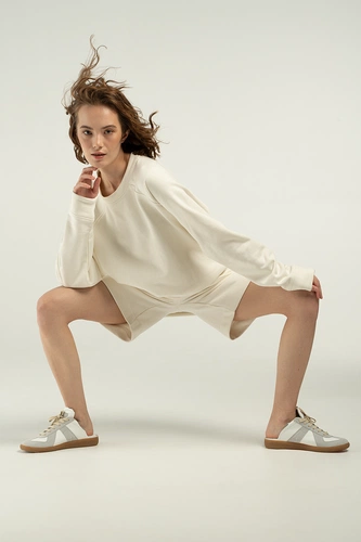 Свитшот унисекс S1, молочно-белый Свитшот унисекс S1, молочно-белый