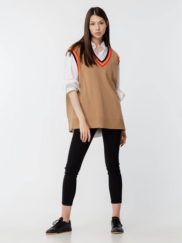 Жилет оверсайз унисекс Cornell в сумке, бежевый Жилет оверсайз унисекс Cornell в сумке, бежевый