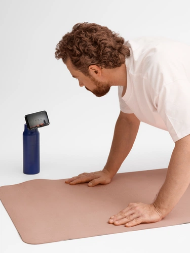 Термобутылка Magnus с магнитным держателем для телефона, синяя Термобутылка Magnus с магнитным держателем для телефона, синяя