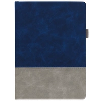 Ежедневник Horizon, недатированный, серый с синим