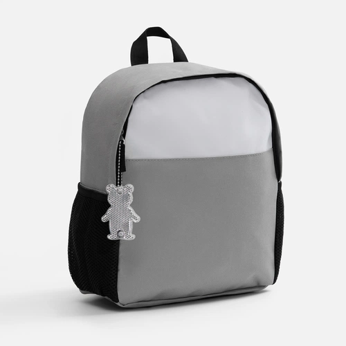 Пешеходный светоотражатель с цепочкой «Мишка», белый Пешеходный светоотражатель с цепочкой «Мишка», белый