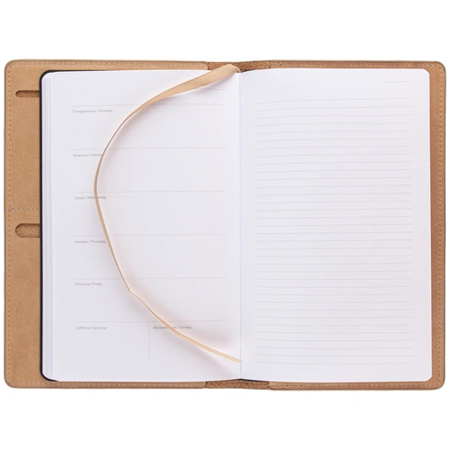 Еженедельник-портфолио Remini, недатированный, бежевый Еженедельник-портфолио Remini, недатированный, бежевый