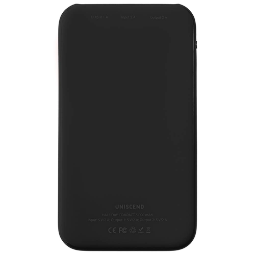 Внешний аккумулятор Uniscend Half Day Compact 5000 мAч, черный Внешний аккумулятор Uniscend Half Day Compact 5000 мAч, черный
