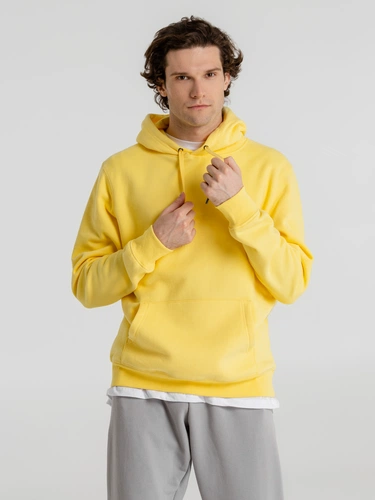 Толстовка с капюшоном унисекс King, желтая Толстовка с капюшоном унисекс King, желтая